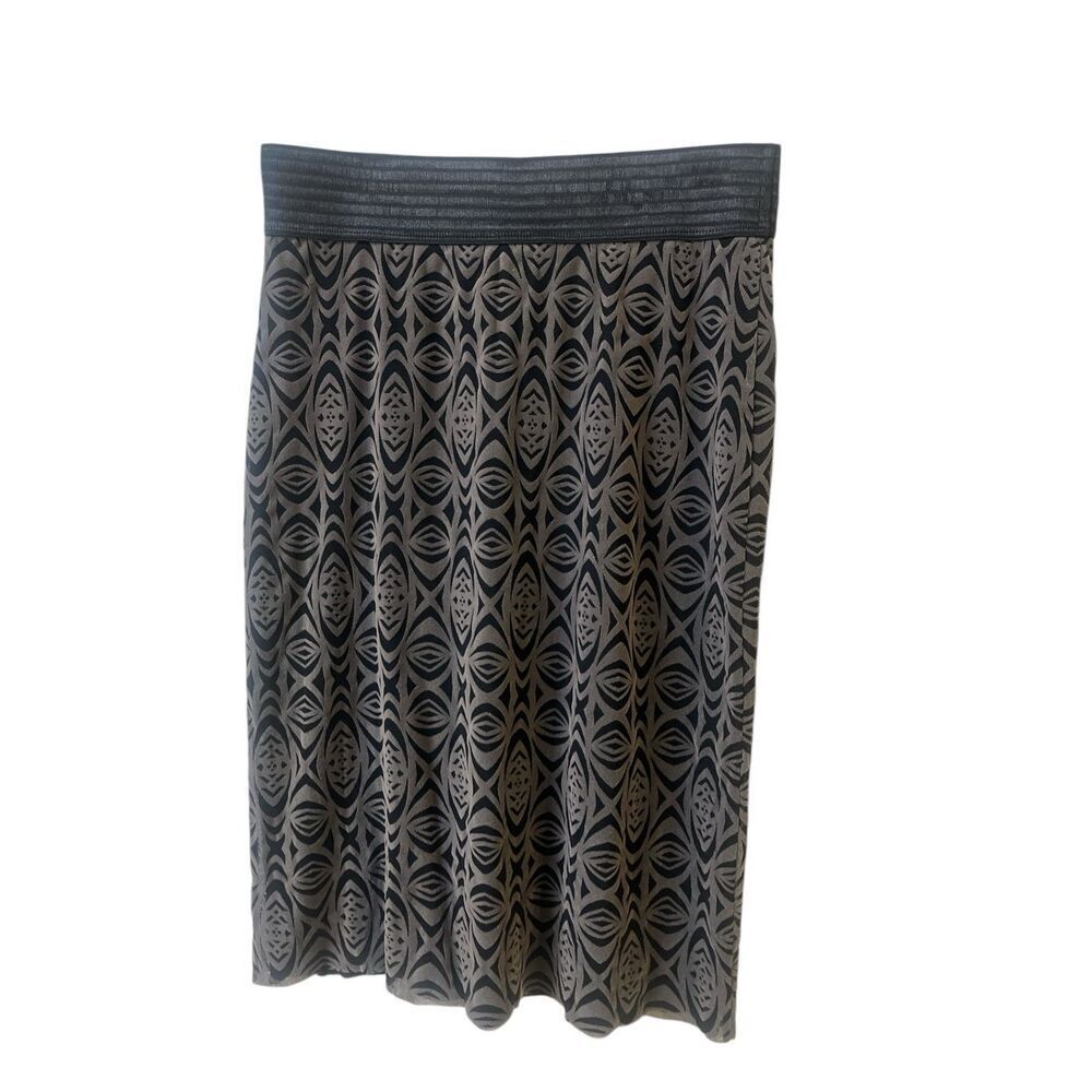 Petit Pois velvet burnout skirt gray & black sz Medium